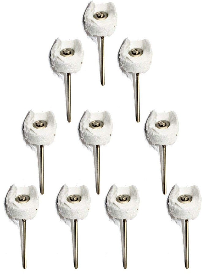 SWISSO BRUSH IN PCS Mounted Cotton Polishing Buff Wheel 2.35mm Shank for Dremel Rotay Tools Pack of 10pcs - Image 1